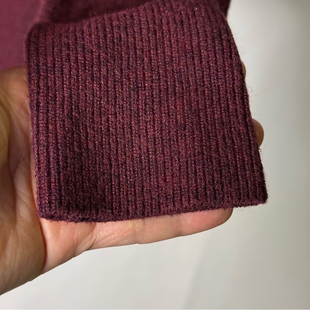 LOFT Womens Burgundy Cowl Neck Sweater Small Knitwear Winter Outdoor Casual Soft - Picture 10 of 12